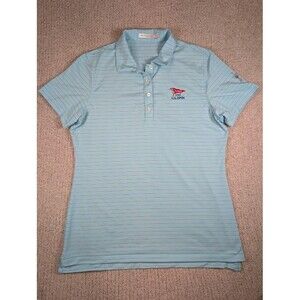Peter Millar LACC 123rd U.S. Open Womens Medium Golf Polo Blue Stripe